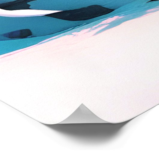 Poster Chats de peinture à l'eau numérique (Coin)