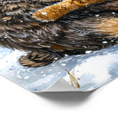 Poster Chats de rue attendrissants scène hivernale enneig (Coin)