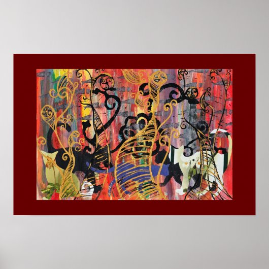 Poster Chats d'orchidée (Devant)