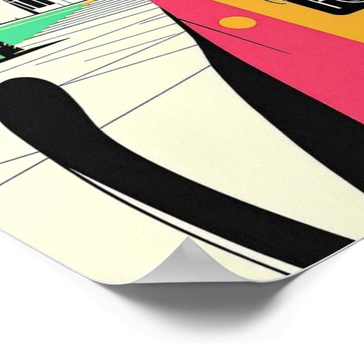 Poster Chats en vacances Visiter l'avenir (Coin)