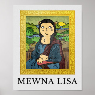 Poster Chats et Chiens Modèle avec des peintures célèbres