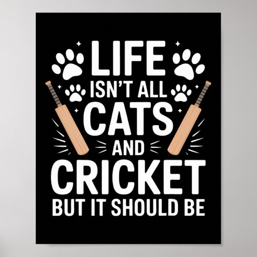 Poster Chats Et Cricket Drôle De Cricket (Devant)