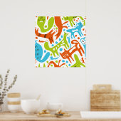 Poster Chats Et Morceaux (Cuisine)