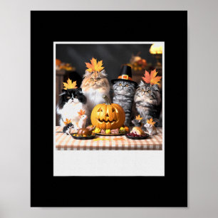 Poster Chats et souris fête d'automne – Drôle de Thanksgi