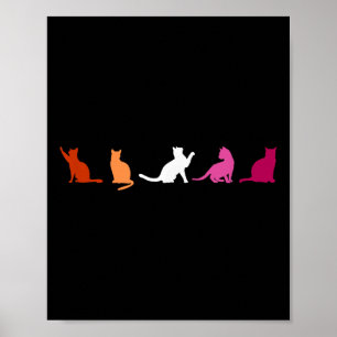 Poster Chats Fiers Lesbiennes, Cute Wlw Lgbtq, Cadeau Lgb