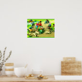 Poster Chats grand public sur motos et vélos (Cuisine)