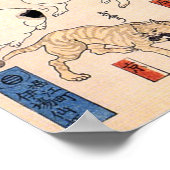 Poster Chats japonais vintages par Utagawa Kuniyoshi (Coin)