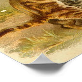 Poster Chats Jouant Illustration Vintage (Coin)