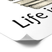 Poster Chats Livres La vie est douce (Coin)