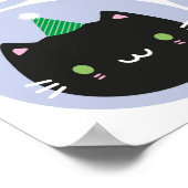 Poster Chats mignons en Casquette de fête (Coin)