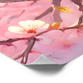 Poster Chats Mignons Sur Un Arbre En Fleur De Cerise (Coin)