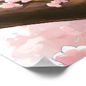 Poster Chats Mignons Sur Un Arbre En Fleur De Cerise (Coin)