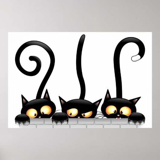 Poster Chats Naughty, Playful et drôle de personnages (Devant)