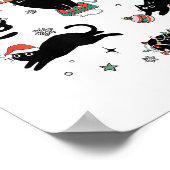 Poster Chats noirs de Noël (Coin)