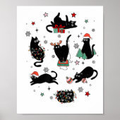 Poster Chats noirs de Noël (Devant)