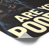 Poster Chats noirs drôles Est-ce que vous faites caca ? A (Coin)