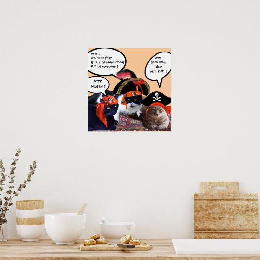 POSTER CHATS PIRATES (Cuisine)