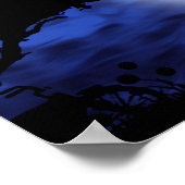 Poster chats pleine lune (Coin)