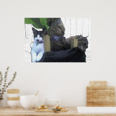 Poster Chats posés dans un bananier (Cuisine)