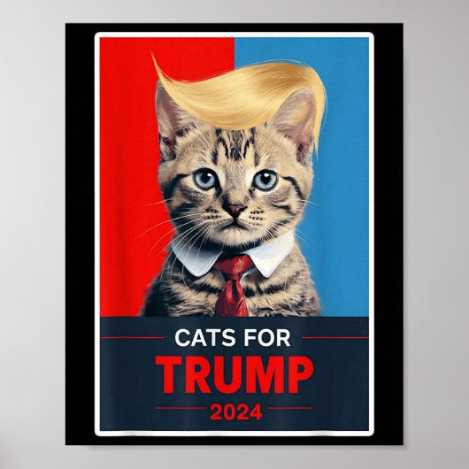 Poster Chats Pour L'Élection Trump 2024 _1 (Devant)