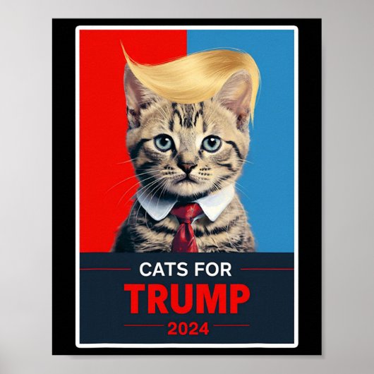 Poster Chats Pour L'Élection Trump 2024 1 (Devant)