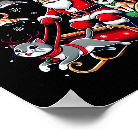 Poster Chats pour tous Noël Chat drôle (Coin)