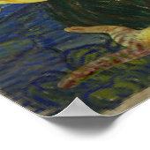 Poster Chats rock dans la "nuit étoilée" de Van Gogh (Coin)