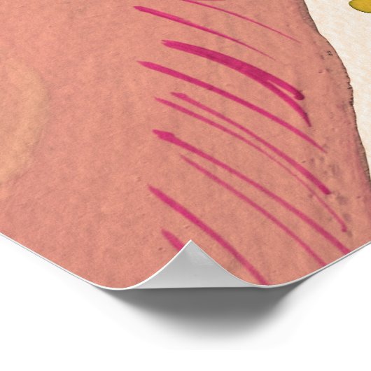 Poster Chats roses et branches Meilleure maman chat (Coin)