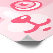 Poster Chats Roses, Motif Adorable Sans Seamless. (Coin)