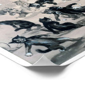 Poster Chats Snowball Combat, Louis Wain (Coin)