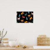 Poster Chats sur le noir (Cuisine)