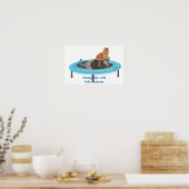 Poster Chats sur mini trampoline, faisons de l'exercice A (Cuisine)