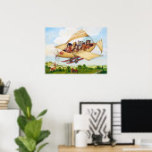 Poster Chats volants, Louis Wain (Bureau à domicile)