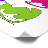 Poster Chats Whimsical Art encadré (Coin)