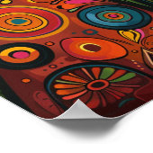 Poster Chats Whimsical en Harmonie : Art populaire coloré (Coin)