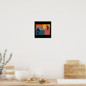 Poster Chats Whimsical sur CANVAS Art (Cuisine)