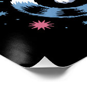 Poster Chatstronaute Cosmique dans Vaporwave d'Espace Néo (Coin)