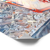 Poster Chattanooga Incline Chemin de fer Peinture Ascente (Coin)