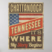 Poster Chattanooga Tennessee (Devant)