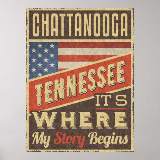 Poster Chattanooga Tennessee (Devant)