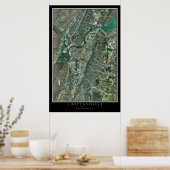 Poster Chattanooga Tennessee De La Carte Satellite Spatia (Cuisine)