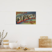 Poster Chattanooga, Tennessee - Scènes de grandes lettres (Cuisine)