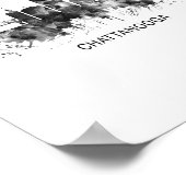 Poster Chattanooga Tennessee Skyline BW (Coin)