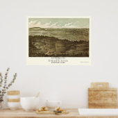 Poster Chattanooga, TN Carte panoramique - 1887 (Cuisine)