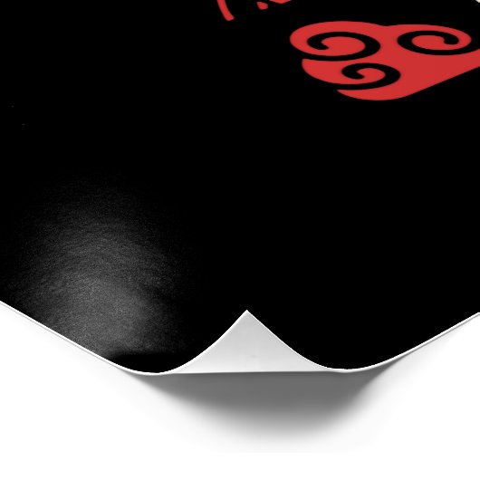 Poster chatte chanceuse (Coin)