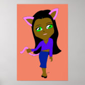 Poster chatte chibi (Devant)