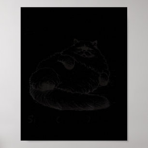 Poster Chatte mère je ne suis que peau et os