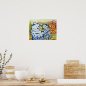 Poster Chatte mère portant un chaton, Louis Wain (Cuisine)