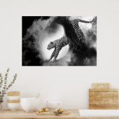 Poster chatte sauvage cheetah sur l'affiche de chasse (Cuisine)