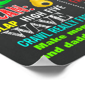 Poster Chatte très mignon chenille affamée Signal de fête (Coin)